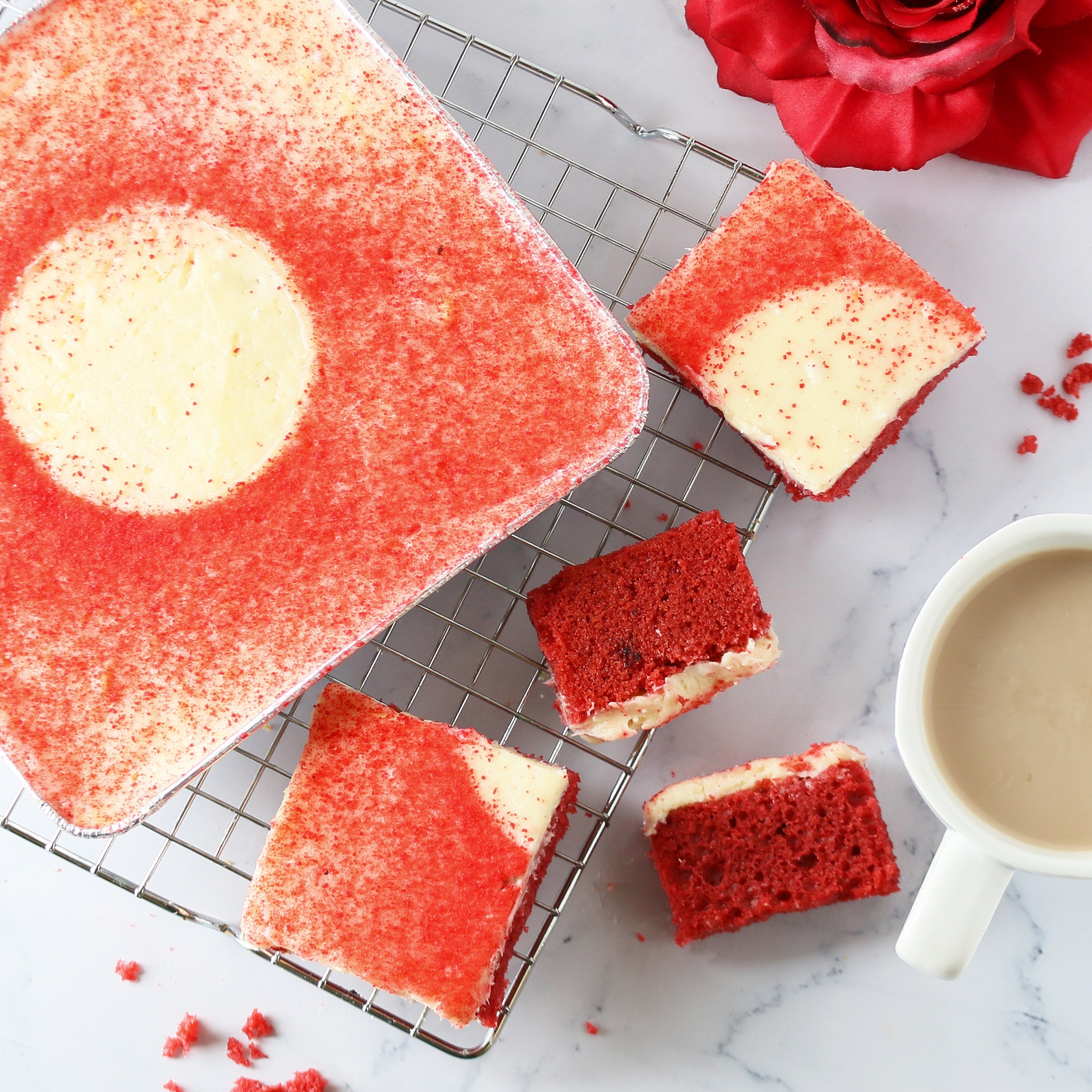 Red Velvet Crumb Cake
