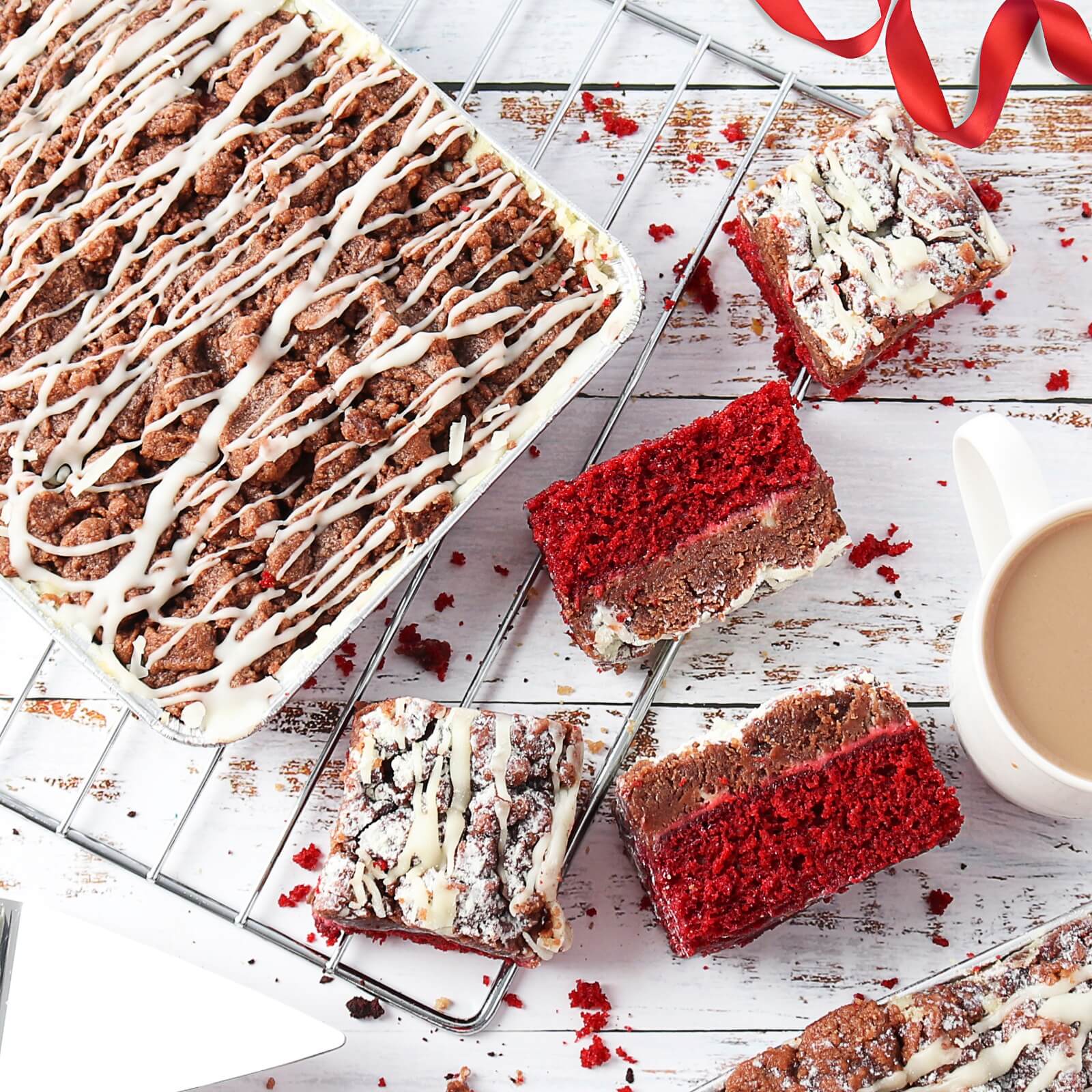 Red Velvet Crumb Cake 8x8